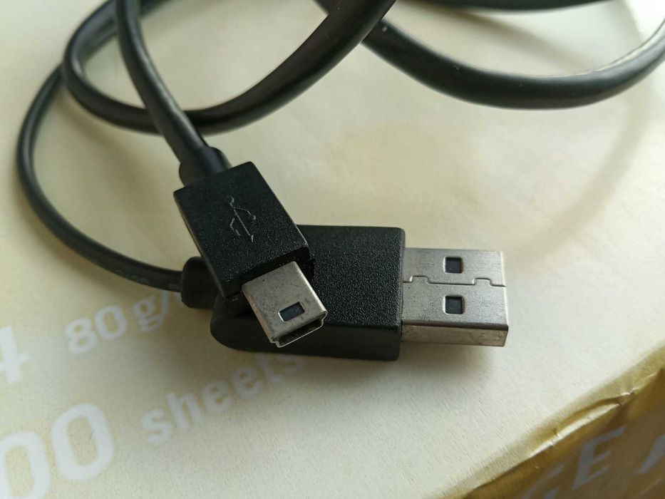 Kabel USB typu A x2 (dodatkowe zasilanie USB) na USB mini (nie-micro)