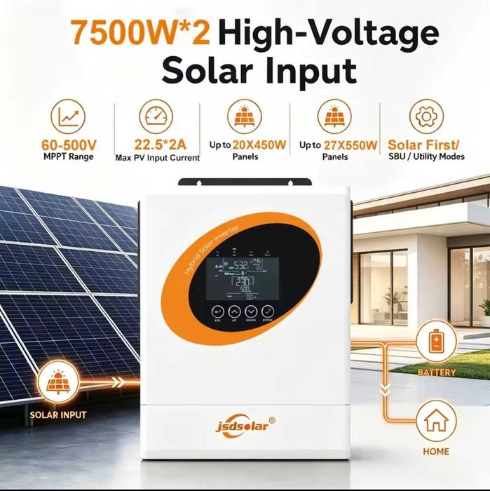 Інвертор гібридний JSDSOLAR 12 kw WiFi