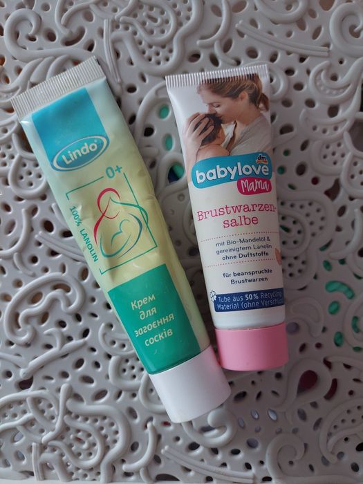 Креми для сосків Lindo та Babylove mama