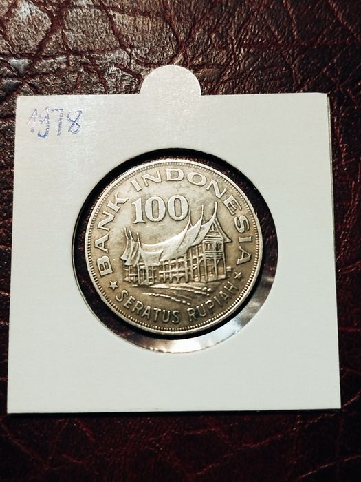 Moneta Indonezja 100 rupi 1971 gospodarka leśna