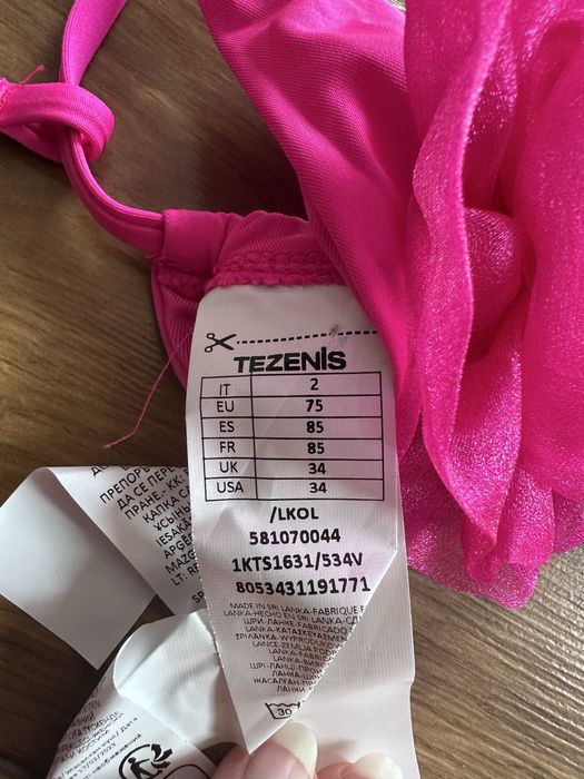 Kostium kąpielowy bikini Tezenis róż nowy lato