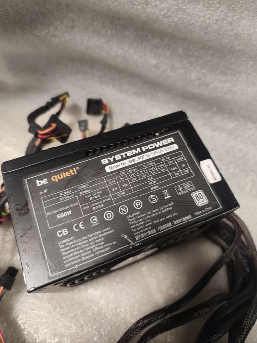 Блок живлення ПК BeQuiet BQT S6-SYS-UA-550W 550Watt 2*(6+2)PIN 80PLUS