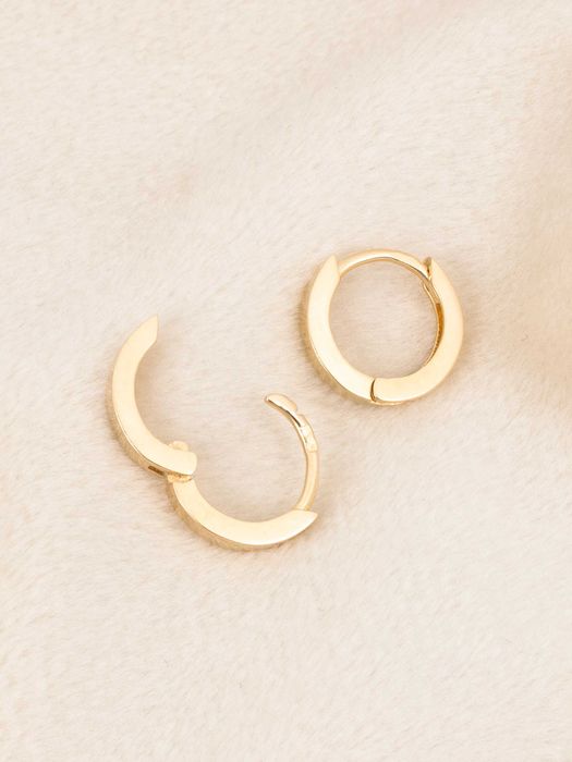 Złote kolczyki 585 małe kółeczka 10 mm