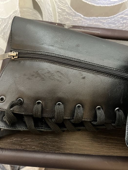 Кожані  зимні сапожки