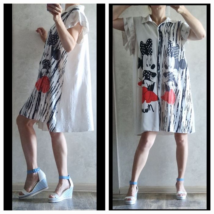 Хлопковый сарафан пастельного тона в стиле бохо, платье мики маус