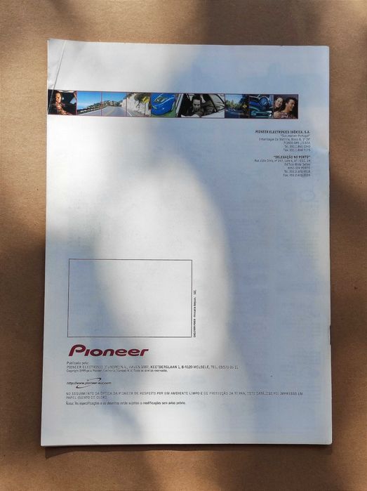 Catálogo antigo Pioneer auto rádios sistemas navegação 1999