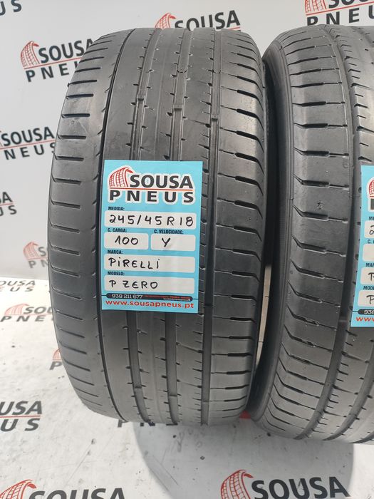 2 pneus semi novos 245/45R18 Pirelli - Oferta dos Portes