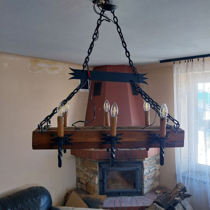 Żyrandol starodawny odrestaurowany