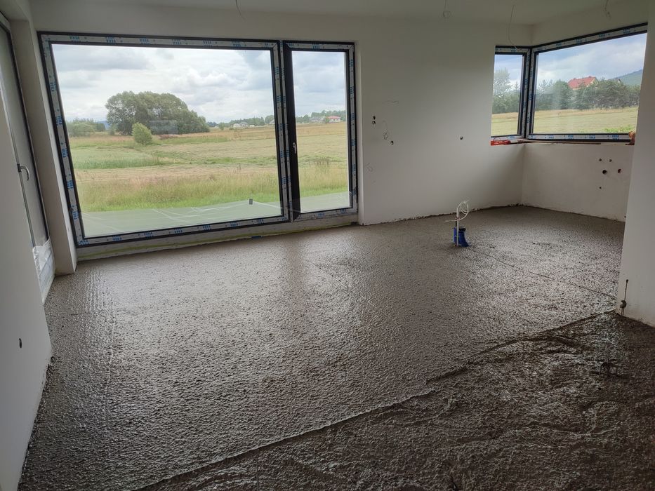 Wylewka anhydrytowa, płynny styropian, pianobeton, styrobeton, tynki