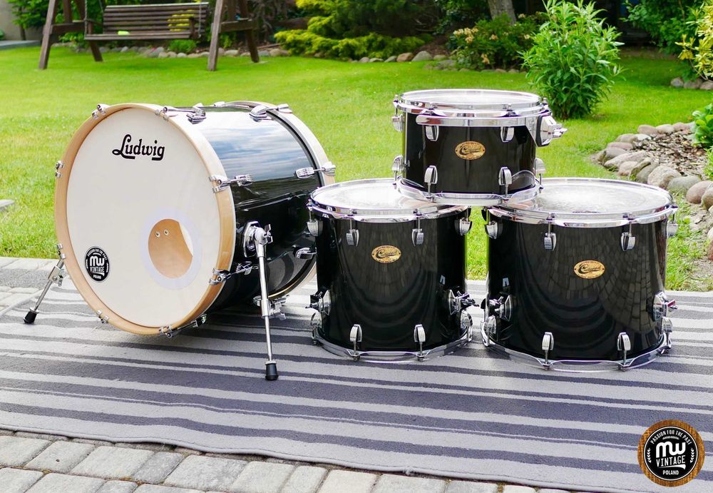 ‼️ Perkusja Ludwig Centennial Maple 20", 12", 14", 16" Trans Black ‼️