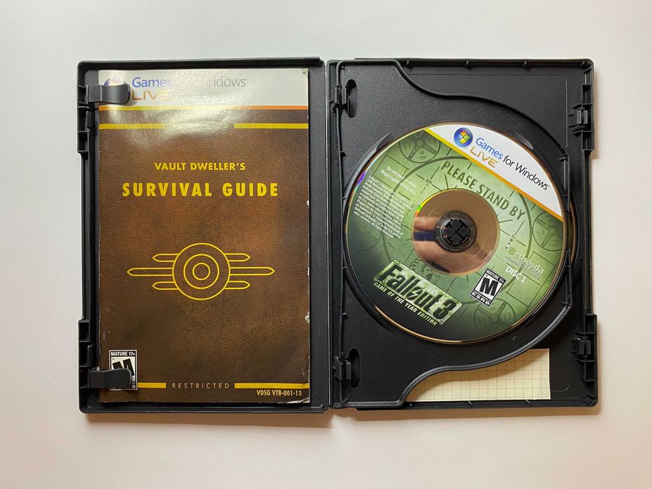 Американські видання Fallout 3 / Fallout New Vegas / Fallout 3 Game of The Year Edition — диски Xbox 360 та PC з мануалами