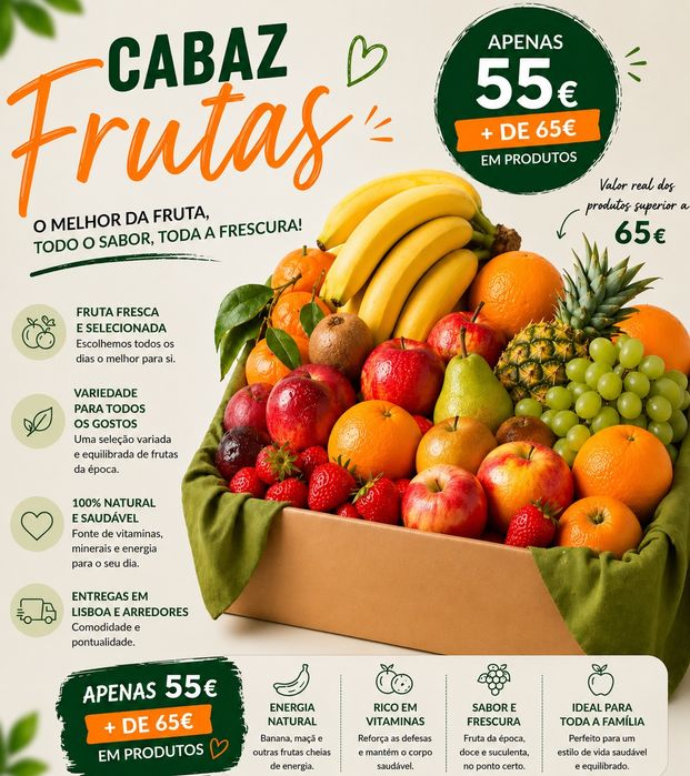 Cabaz frutas para entregas