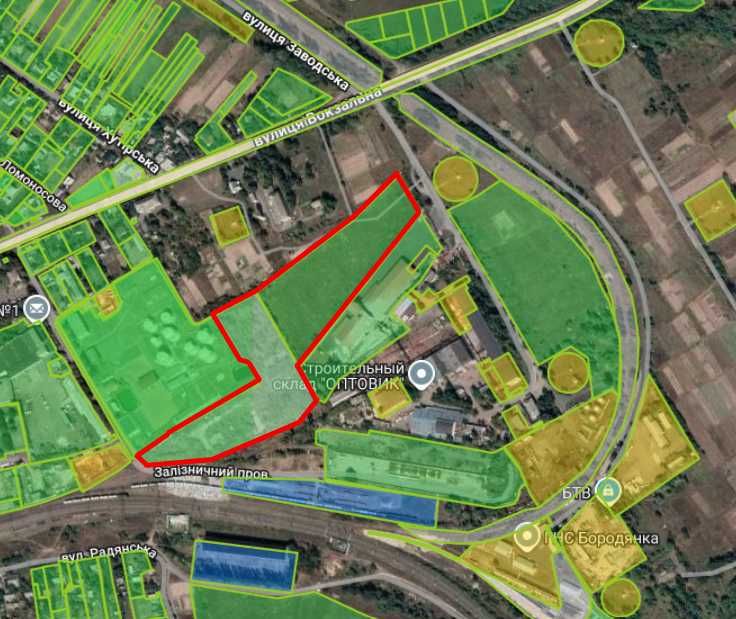 Продаж ділянки з залізничною гілкою на ділянці! 4Га Бородянка