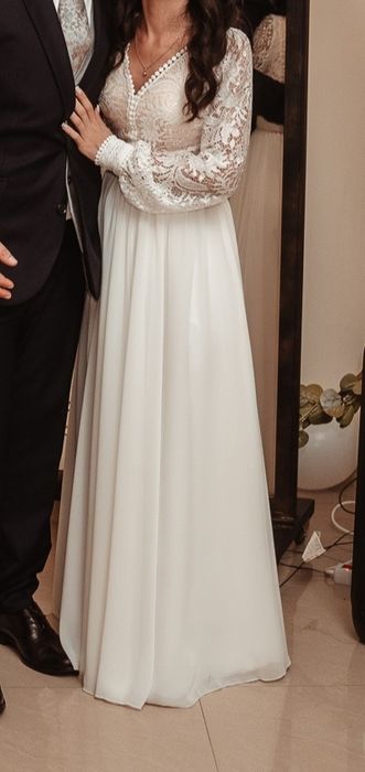 Suknia ślubna boho- xs