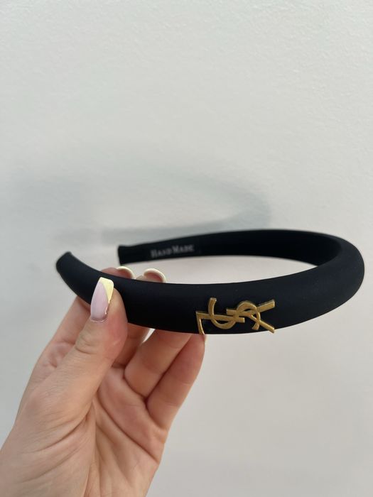 Opaska do wlosow saint laurent czarne glamour style
