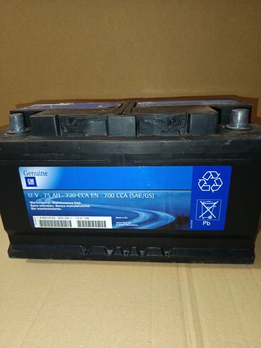 Akumulator 12V 75AH 720A Opel GM