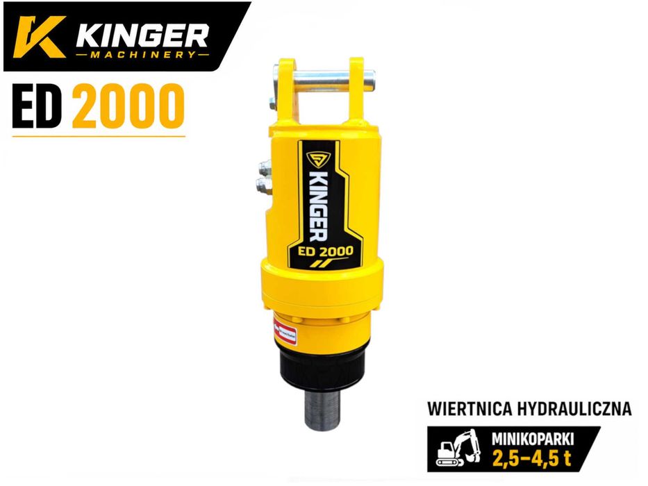 Wiertnica hydrauliczna świder do minikoparki 2,5-4,5t Kubota CAT Bobcat Takeuchi JCB Yanmar KINGER ED3500