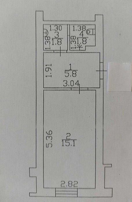 Продаж 1-кімнатного житла 24.5 м2 по вул, Загривного (Пархоменка), Ремзавод.