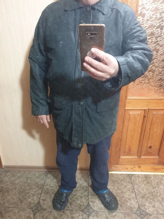 Куртка большого размера из набука 56-58 р.