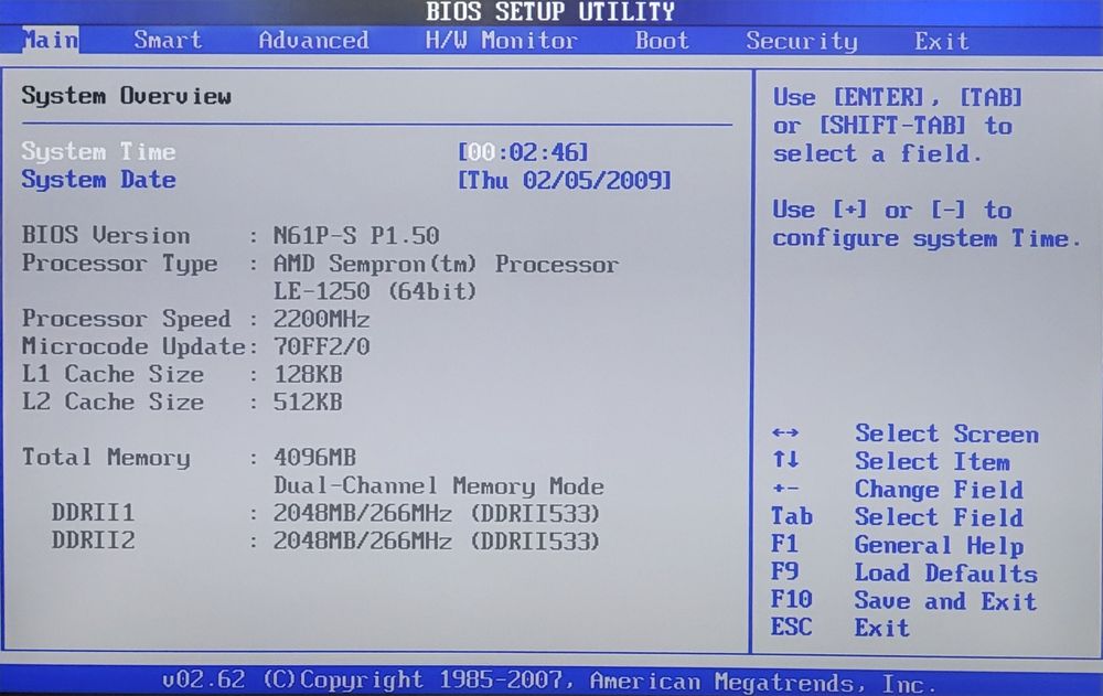 Płyta główna ASRock N61P‑S + AMD Sempron LE‑1250 2,2 GHz + 8 GB DDR2