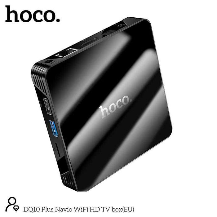 Android TV приставка HOCO DQ10 4K 60FPS 4/32GB Navio WiFi HD TV Box