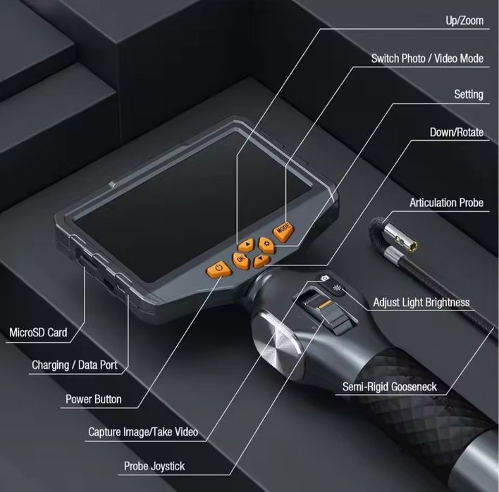 ‼️Поворотний ендоскоп•TESLONG TD500 Dual Lens‼️