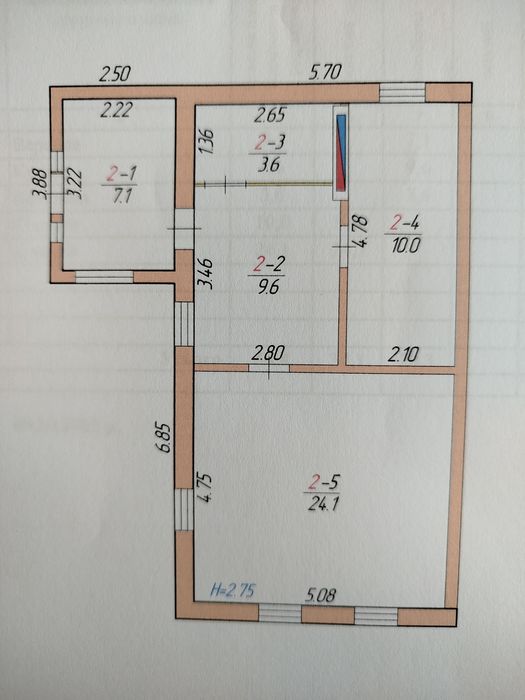 Цегляна частина будинку, окрема адреса, свій двір, Малин, 5 сот. землі