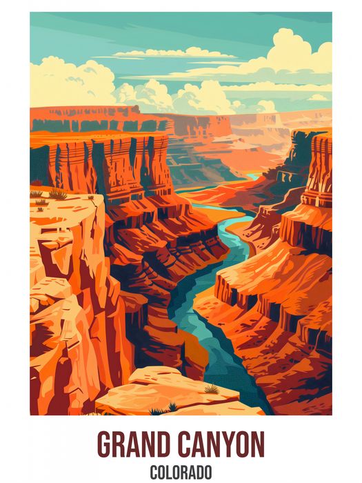 Plakat 60x80cm Grand Canyon, Colorado