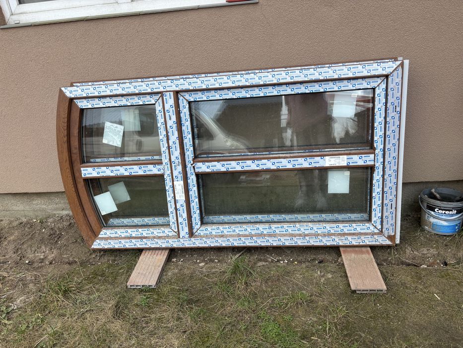 2 nowe okna łukowe, plastikowe