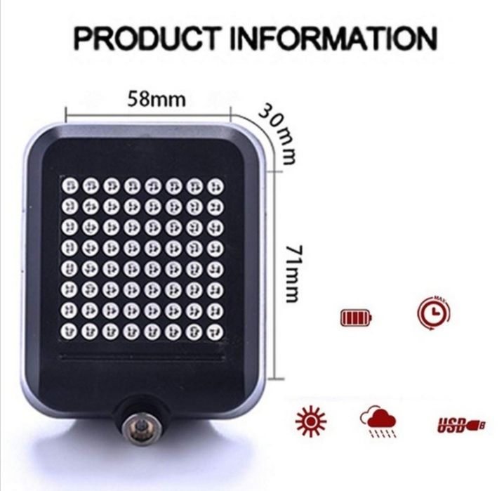 Smart LED bike blinker, brake light, presence light – USB rechargeable64283968772483121
