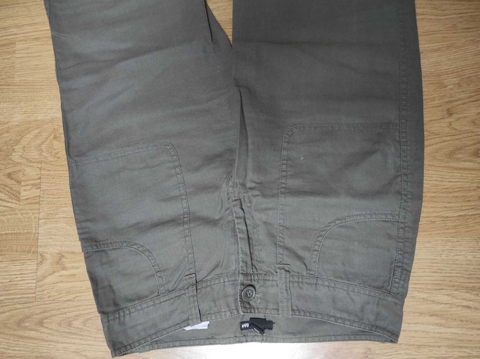 Spodnie len+bawełna H&M szeroka nogawka 36
