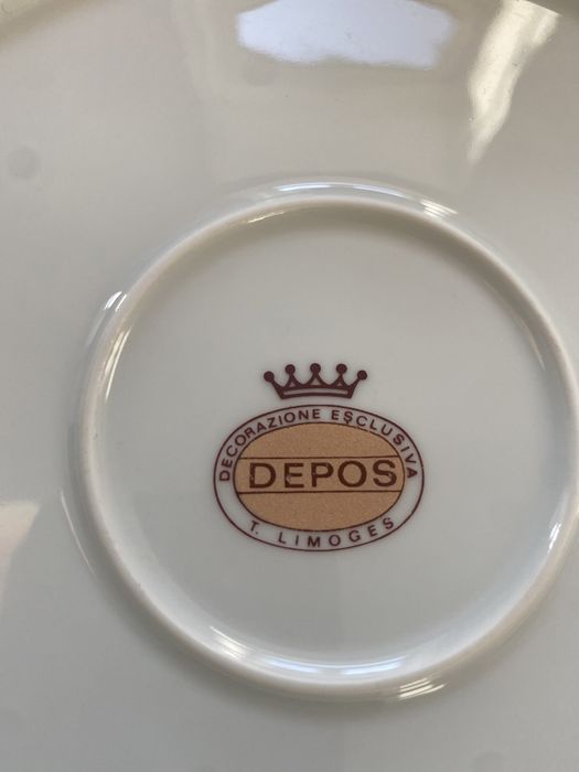 Conjunto prato e chávenas e açucareiro  Limoges