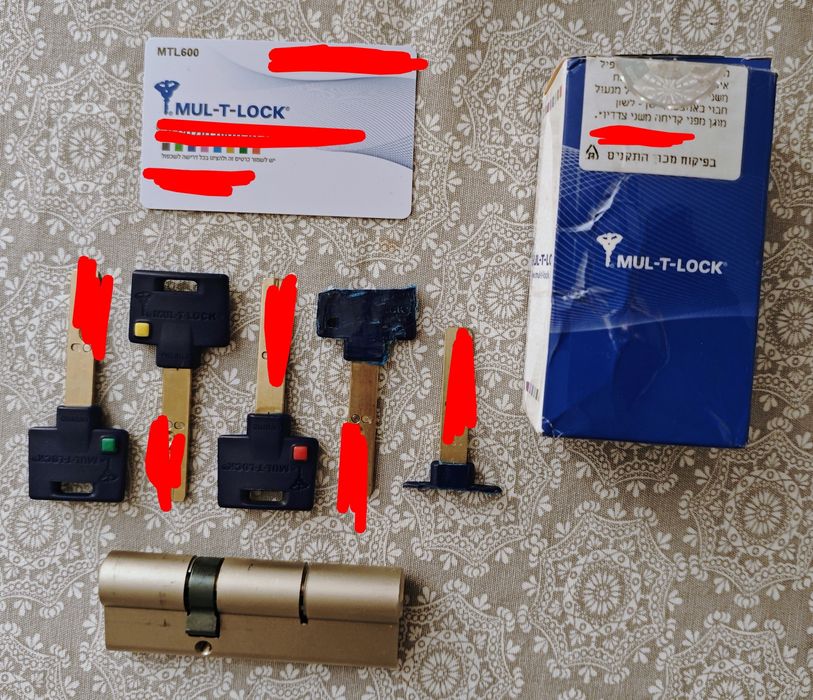 Cilindro de alta segurança Mul-T-Lock MTL 600 (60x31mm) + 5 chaves