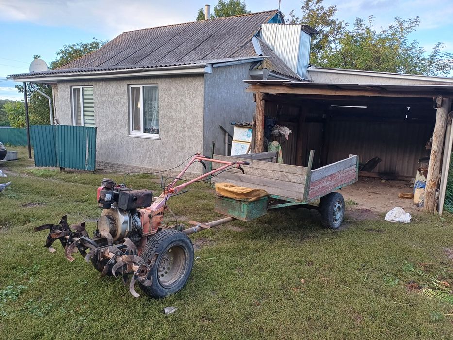 Дизельний мотоблок з прицепом