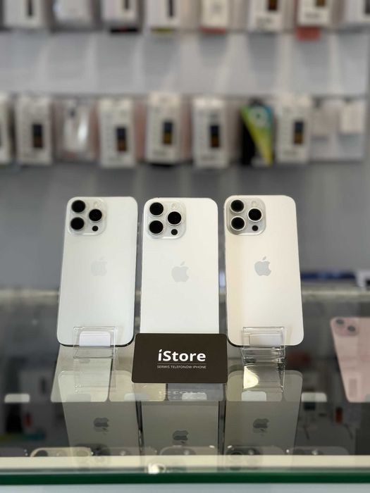 NOWY • iPhone 16 PRO • 128 GB • White Titanium • 100% bateria • GWARANCJA • raty
