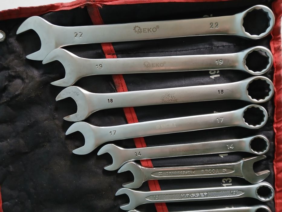 Набір рожкових ключів 6–22 мм матовий Geko G11241