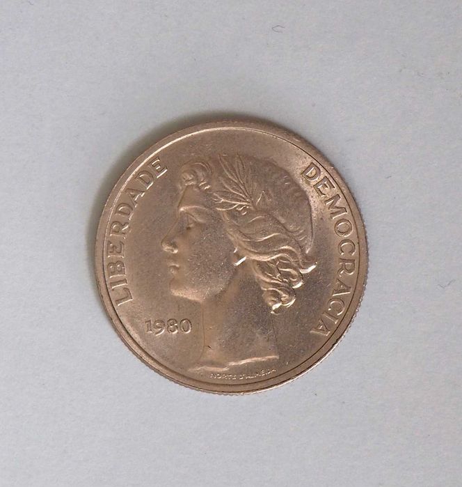 moeda com erro de cunhagem 25 escudos 1980
