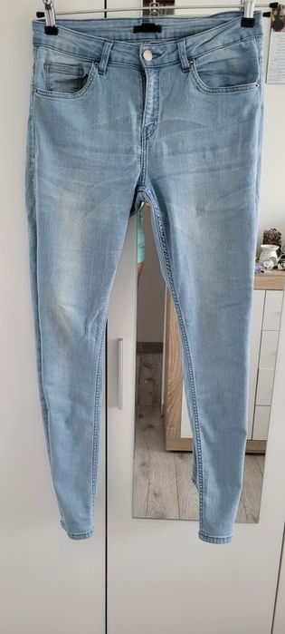Spodnie H&M 40 błekitne wysoki stan