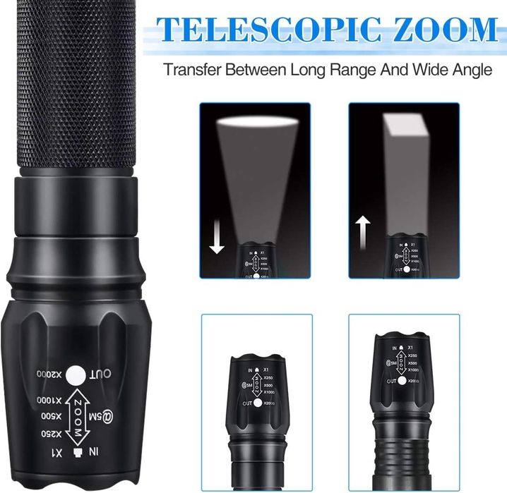 Lanterna estojo caixa pilha bolsa resistente água