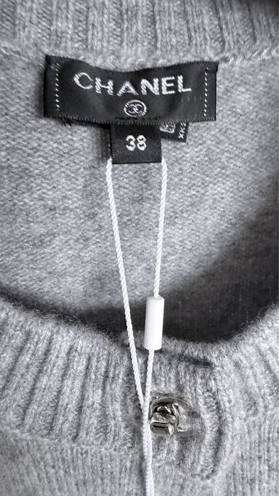 Sweter Chanel Kaszmir Szary