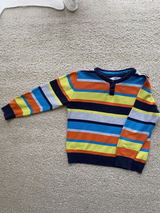 Яскравий джемпер для хлопчика, кольоровий светр. 6-8 років