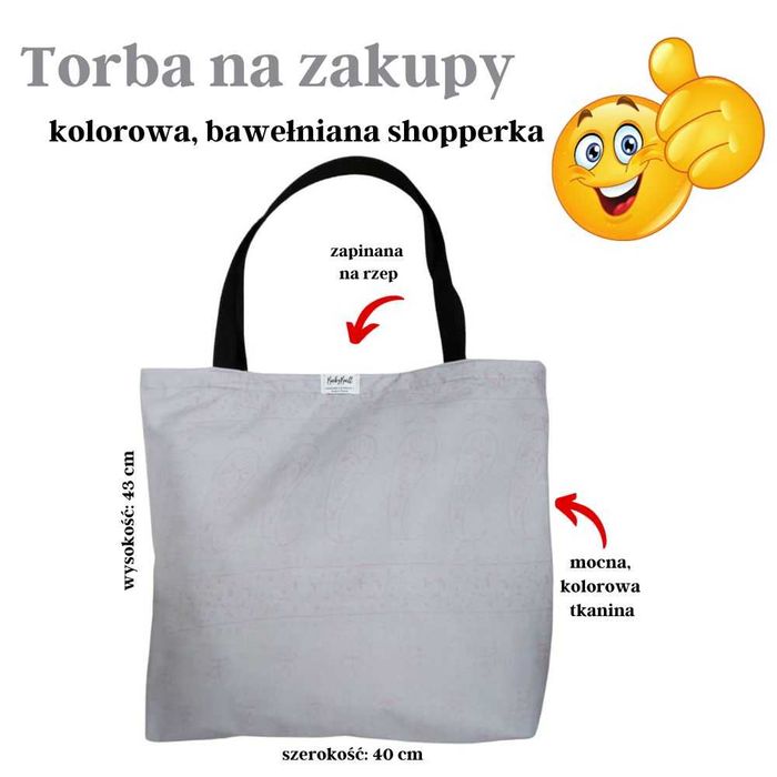 Torba na zakupy „LIGHT GREY” – delikatna elegancja na co dzień