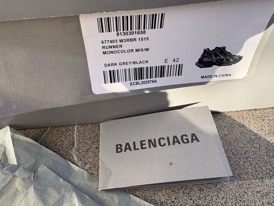 Balenciaga runner grey, lg 42size