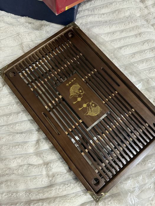 Деревянная чайная доска «Ке Му»+ набор посуды