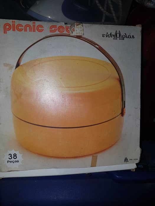 Conjunto de piquenique/campismo vintage