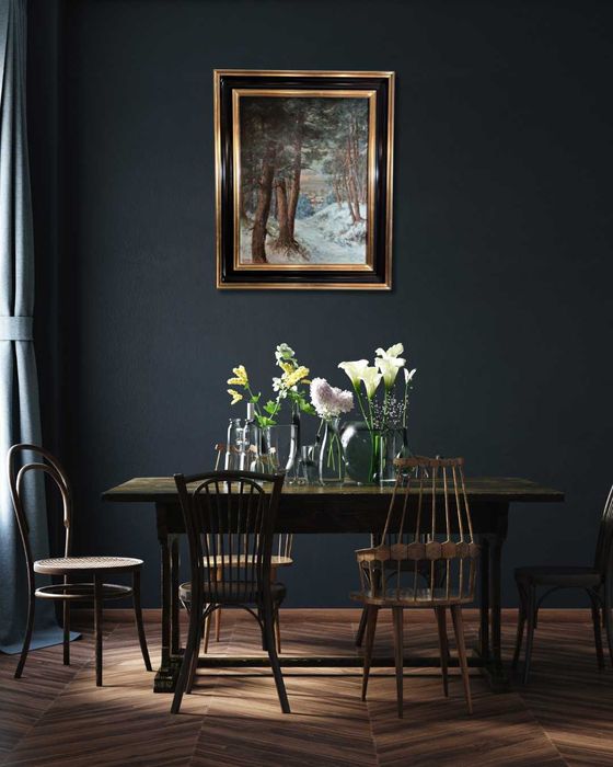 Obraz olejny - Pejzaż zimowy - Victor de Ruyte