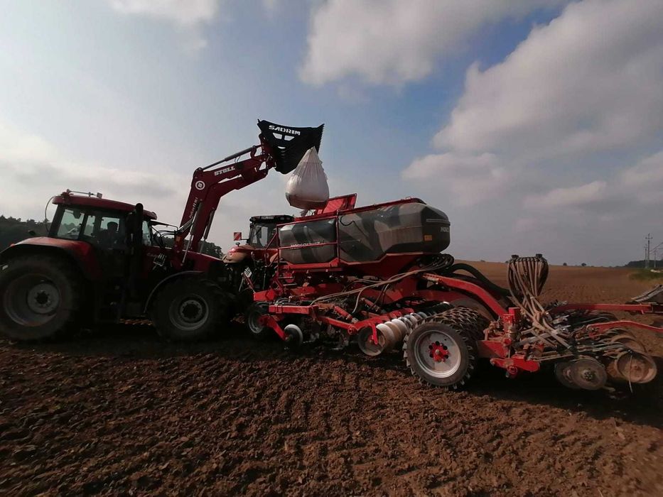 Siew zbóż. Strip till.