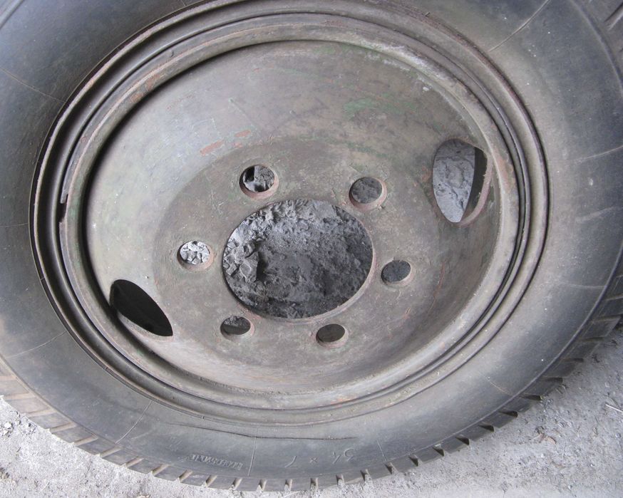 Koło 34x7 Nr. 126, opona pełna + felga