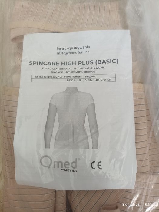 Gorset ortopedyczny QMED spincare high plus L