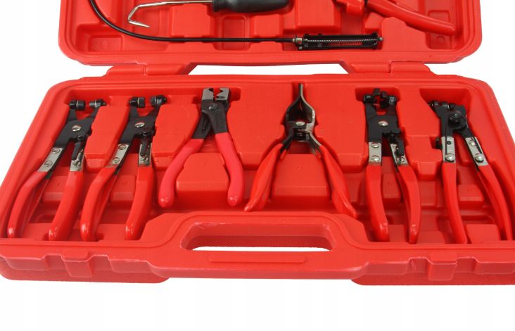 SZCZYPCE DO OPASEK TAŚMOWYCH 9 EL / z linką, odgięte, obrotowe